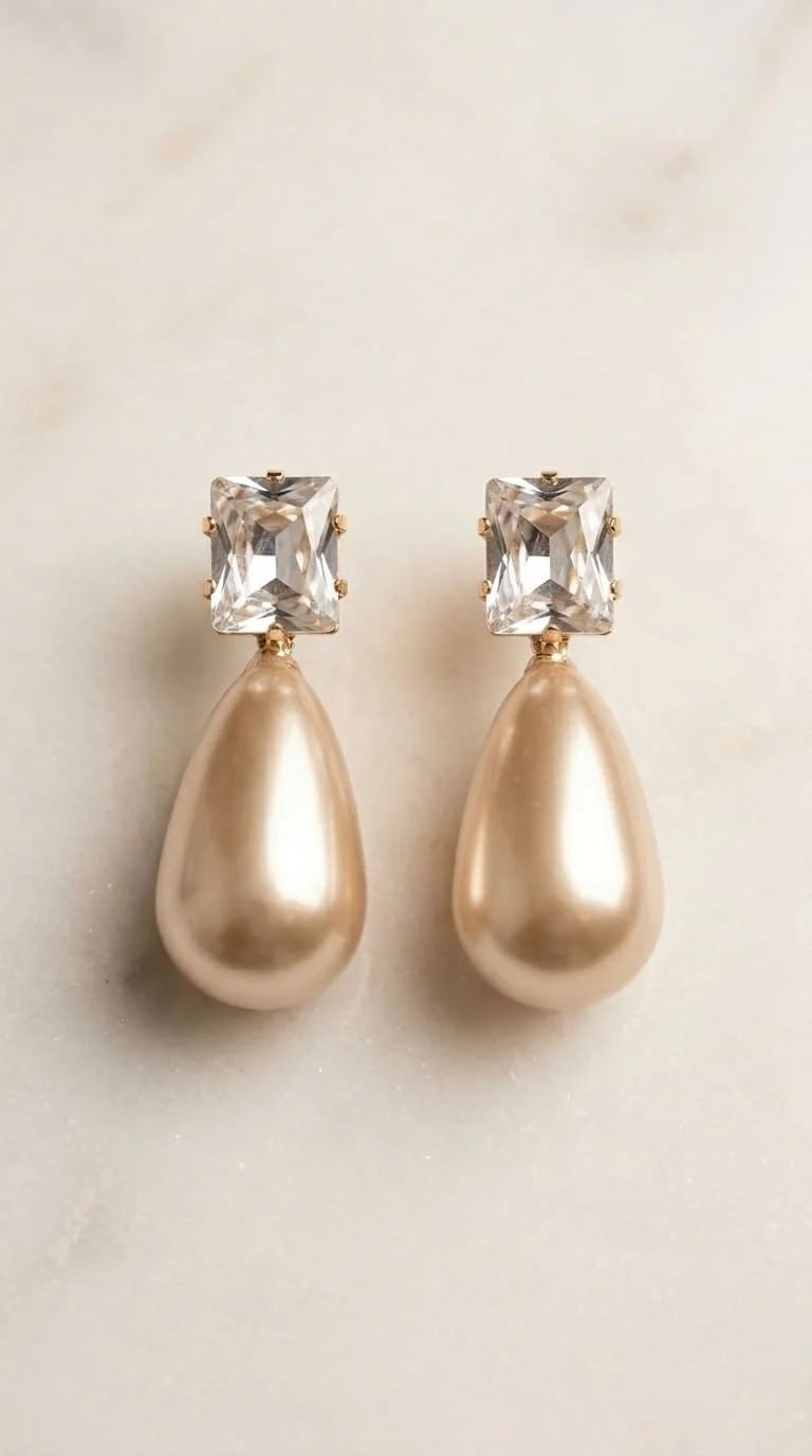 Water Drop Diamond Ear Ring - Image 4